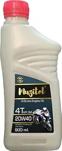 Muzitol Motor Bike 20W40 SM Engine Oil for Gold Wing 1980 (900Ml_Multicolor)