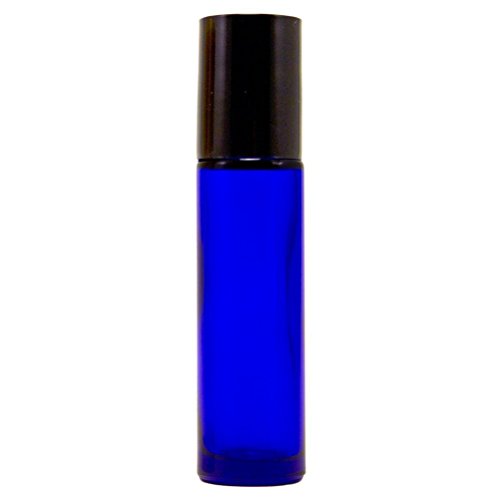Tinksky Aromatherapy Glass Roll On Bottles, 10ml Cobalt Blue Glass - Set of 6(Blue)