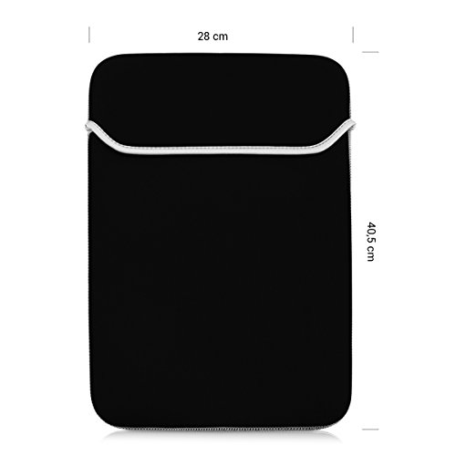 kwmobile Laptoptasche Neopren Sleeve für 15″ 15,6″ Laptop / Ultrabook – Notebook Tasche Schutzhülle Laptop Case Hülle in Schwarz – z.B. geeignet für Apple, Samsung, Lenovo, Asus, Huawei - 2