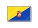 Produktbild Moody Motorz Gran Canaria Flagge National Farben Kühlschrank-magnet
