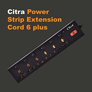 citra Power Strip Extension cord Surge Protector, 6 Outlets, 10ft Extra Long Power Cord, Flat Indian Plug, Safety Fuse, Multi Outlet, Wall Mount,Black RS.249 (75.00% Off) - Amazon citra Power Strip Extension cord Surge Protector, 6 Outlets, 10ft Extra Long Power Cord, Flat Indian Plug, Safety Fuse, Multi Outlet, Wall Mount,Black RS.249 (75.00% Off) - Amazon