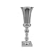 Produktbild SQUAREDO Quadratische Metallvase – 43 cm große, atemberaubende silberfarbene Eisen-Vase für Hochzeitstisch Silber