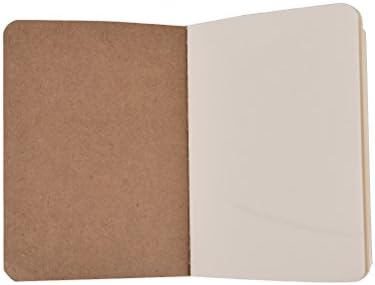 Travel Journal Notebook - Daily Memos Kraft Paper Cover Blank Notepad Book - 30 Sheets 60 Pages - 3.54 x 4.82Inch