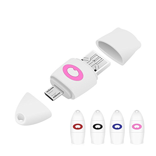 BUTEFO OTG TF Kartenleser arbeitet für Samsung Galaxy S6 / S6 Edge / Edge+, Note 5, Note 4 / Edge, Nexus 6, HTC M9, Xperia Z3 / Z2, Moto X und mehr Android-Handys, Tablets (Rosa) - 5