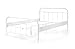 Produktbild Metallbett Janek 140*200 cm weiß Jugendzimmer Schlafzimmer Gästezimmer Kinderbett Jugendbett Jugendliege Bettliege Bettgestell Doppelbett