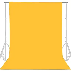 GFCC Yellow Backdrop - 8FTX10FT Yellow Photo Backdrop for Photoshoot Background for Photography Screen Video Recording Picture Background