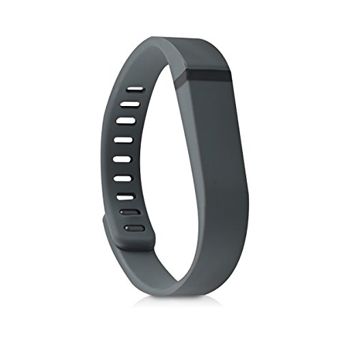kwmobile 3in1 Set: 3x Sport Ersatzarmband für Fitbit Flex in Schwarz Dunkelblau Anthrazit Innenmaße: ca. 15 – 20 cm – Silikon Armband mit Verschluss ohne Tracker - 4