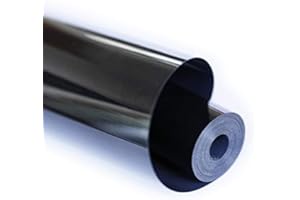 LKTINGOV HTV Iron on Vinyl 12inch x10 Feet Roll for Cricut and Silhouette Easy to Cut & Weed Iron on Heat Transfer Vinyl DIY Heat Press Design for T-Shirts Black (Black)