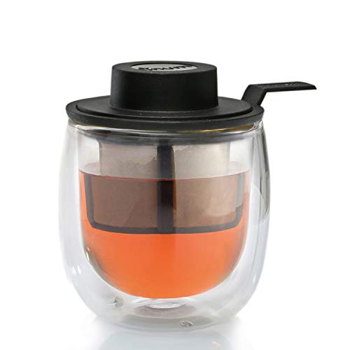 FINUM 4246500 Verre DP + Filtre + Couvercle Hot Glass System Noir 130 ML