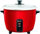 Pigeon by Stovekraft Joy Rice Cooker with Double pot, 1 litres. (White) | Toughened Glass Lid | 400 Watts | 2 Aluminium Cooking Pots | Measuring Cup| Spatula | Energy Efficient Cooking Amazon Deal