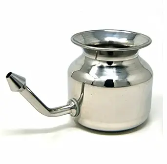 Cambia Stainless Steel Ayurvedic Jala Neti Pot for Sinus Congestion