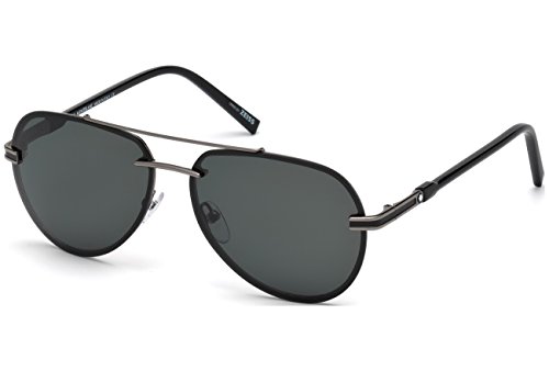 Preisvergleich Produktbild Montblanc MB643S C60 08A (shiny gumetal / smoke) Sonnenbrillen