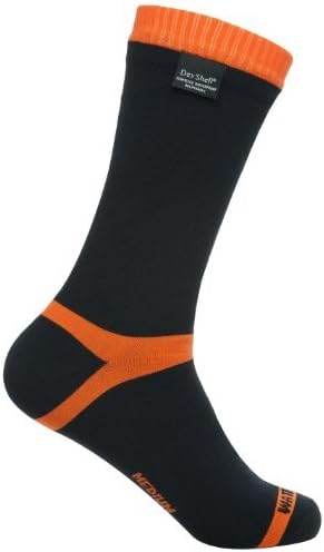 Hytherm PRO Sock - Tangelo Red Stripe, Large by Dexshell