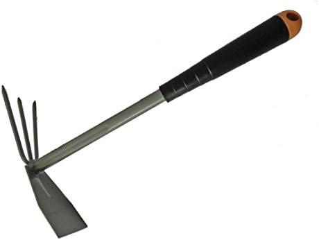 Jardinion Hand hoe, garden shovel, metal pullover plastic handle, professional garden tool outdoor plants Silver ST