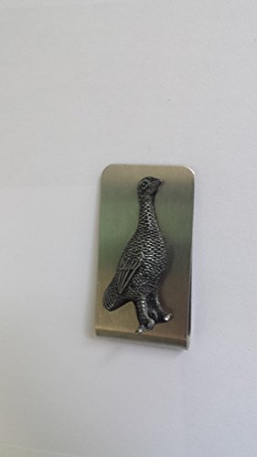 Preisvergleich Produktbild Auerhahn Zinn-Effekt 3D Emblem auf eine beeindruckende Geld-Clip