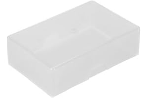 CRESTGLASS x50 Clear Plastic Business Card Boxes 95mm x 60mm x 35mm - Holds up to 125 Cards Per Box - Transparent Craft Storage Playing Boxes Holder