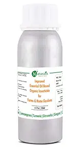 Naturalis New Improved Essential Oil Based Organic Insecticide (Neem, Lemongrass, Citronella, Turmeric) Farms & Home Gardens 250ml