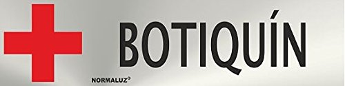 Normaluz RD707022 - Señal Adhesiva Rectangular Botiquín Acero inoxidable Adhesivo 0,8 mm 5x20 cm