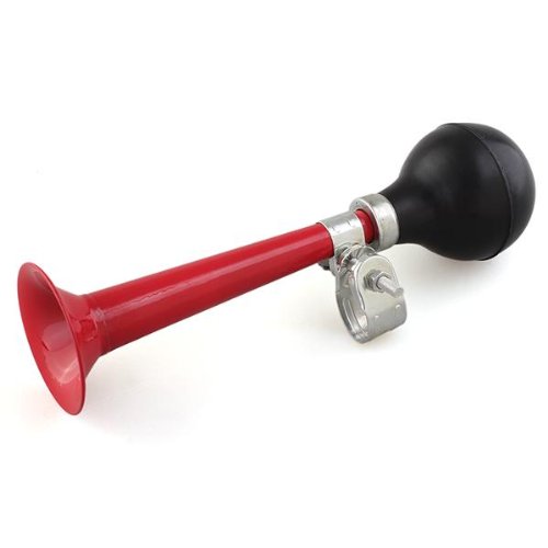 Fahrradhupe Ballhupe Fahrradklingel Fahrradglocke Metall Retro Dunkelrot NEU