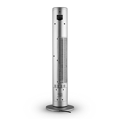 Klarstein • Skyscraper 2G • Standventilator • Turmventilator • Säulenventilator • mit Fernbedienung • leise • Timer • 3 Geschwindigkeiten • Oszillation • Aromadiffusor • Staubfilter • Touch-Bedienpanel • sparsam im Verbrauch • Turmdesign • silber - 4