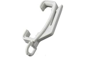 ONLINEDISCOUNTSTORE New White Curtain Track Rail Hook Hooks Gliders Harrison Drape Extra Valance x 10