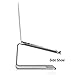 Produktbild WAWRR Aluminium-Laptopständer, für Desktop- und Notebooks, 15 Grad Winkel, für Zuhause/Büro, 27,9-43,2 cm (11-17 Zoll) Laptop