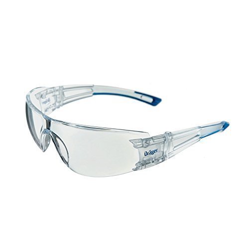 Dräger Schutzbrille X-pect 8330 Scheibe aus PC UV-Schutz: 99,9% Bügelbrille CE-zertifiziert incl. Antikratz+Antibeschlag