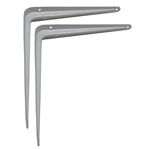 Aerzetix - 2x 25/30cm Regalhalter Regalwinkel Regalbodenträger Weiß