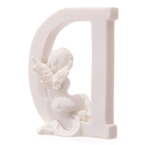 Set of 3 Angel Cherub DAD Letters Ornaments Figures Grave Memorial by Funky Gadget Store - 3