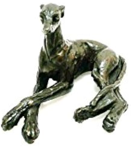 Statue De Levrier En Bronze Whippet, Lu00e9vrier Whippet - Statue