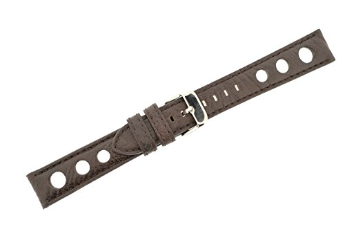 22 mm Fluco Uhrenarmband Rallye handgefertigt 155 Dunkelbraun 22 mm Fluco Uhrenarmband Rallye handgefertigt 155 Dunkelbraun