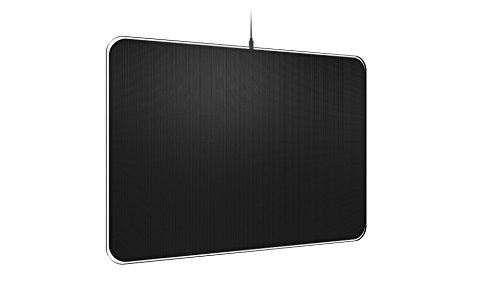 Newskill raijin - Alfombrilla Gaming iluminada RGB (7 Colores fijos y Ola de Color Spectrum) con Cable mallado Color Negro.