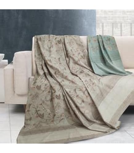 Telo Arredo Gabel Musa - Copriletto O Copridivano In Cotone, Stampa Tropicale, Made In Italy
