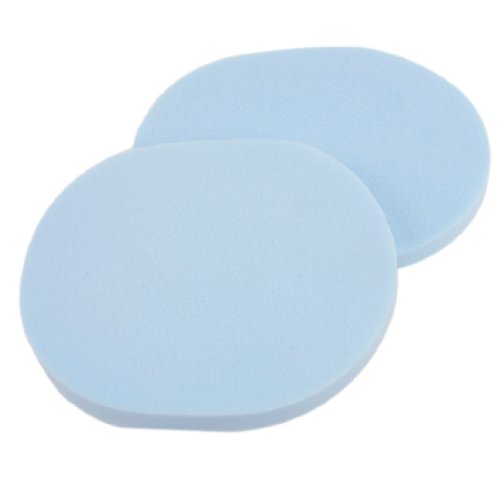 2 Pcs Oval Shaped Makeup Tool Blue Sponge Facial Cleansing Pad