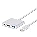 Produktbild Alida Systems & reg; USB 3.1 Typ-C auf HDMI, USB 3.0 und Netzteil. Dieser Adapter funktioniert mit Apple Macbook Retina 12 "Laptop 2015, 15" MacBook Pro 2016, Google Chromebook Pixel, neuer Acer Switch Alpha 12, Dell XPS 13/15, Lenovo Yoga 900, Pixel C, LG G5, LG V20, Lumia 950 / 950XL, HP Spectre X2, 2016 13 "/ 15" Neues MacBook Pro mit Thunderbolt 3 / USB-C-Anschluss, 2016 12 "Retina MacBook, LG Google Nexus 5X.