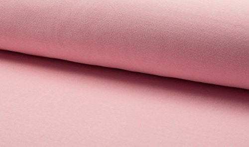 Fabrics-City HOCHWERTIG BAUMWOLLE STRETCH SAMT STOFF NICKI STOFFE METERWARE, 4356 (Rosa)