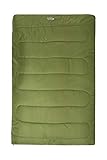Dimensiones - 193cm x 137cm Mountain Warehouse Basecamp 200 Bolso Durmiente Doble - fácil embalar el Bolso Que acampa, colchón Aislado, Cama Lavable de la máquina Lima Talla única
