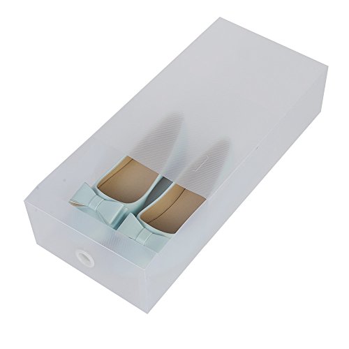 Schuhbox Set 6x Schuhboxen Stapelbar Transparent Schuhkasten Schuhkarton Schuhschachtel Aufbewahrungsboxen Schuhaufbewahrung Schuhaufbewahrungsboxen Schubladen Multizweck L30xB18xH10cm - 8