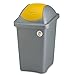 Produktbild Großer Mülleimer 60 Liter mit gelbem Schwingdeckel robust und abwaschbar • Papierkorb Abfalleimer Abfallbehälter Mülltonne Eimer Mülltrennung