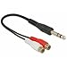 Produktbild DeLock Audio Klinke 6,35mm 3Pin 2X Cinch Buchse Kabel, schwarz