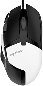 Amazon Basics Wired Gaming Mouse, 4000 DPI, Lightweight, 8 Preprogrammed Buttons, 500 IPS High-Speed Tracking,