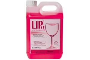 We Can Source It Ltd - Lipit Lipstick Remover for Glassware - Powerful 2.5 Litre Liquid Formula for Removing Lipstick & Grease Marks from Glasses - Ideal for Bars, Restaurants and Catering Use