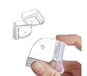 Volo Edge Guard for Furniture Kids Safety Corner Guard for Dressing Table, Bed Corner, Dining Table/Transparent Plastic Baby Safe Guard for Sharp Edges (Transparent) (Pack of 4 Pcs.)