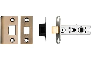 Carlisle Brass BTL25AB/RP 64mm Bolt-Through Tubular Latch with 8mm Follower, Square forends in Antique Brass