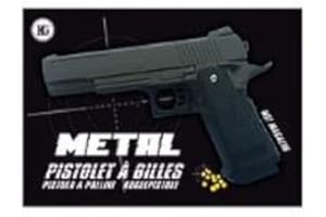CED Pistolet a Billes 23 cm Metal Noir Spring 0.300 Joules Vente Interdite Aux Personnes Âgées De Moins De 14 Ans…