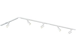 ‎QUB Qub Focus III 1-Phasen Led Schienensystem - 300cm - 5x GU10 Spots - 3x 1m Schienen - L-Form - Deckenstrahler Weiss - Erweiterbar & flexibel - LED-kompatibel - Modernes Design Spot lampe