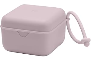 Bibs Schnuller Box mit Gummiband. Sterilisator Box für Schnuller. 100% BPA Freies Material. Dusky Lilac