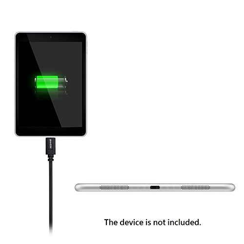 Axxbiz® CableBiz-C002 USB-C SuperSpeed Kabel -2A -3.1 USB-C Stecker auf 3.0 USB-A Stecker, bis zu 10Gbps – Sicheres Laden durch 56k Ohm Widerstand – 1m lang – Schwarz - 6