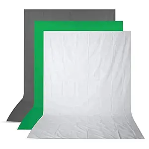 Boltove 8FTX12FT Grey,White and Green Backdrop Background for Photography Photo Booth Backdrop for Photoshoot Background, television, video production and home decoration, weddings, parties, newborns, children, product photography,Screen Video, Curtain