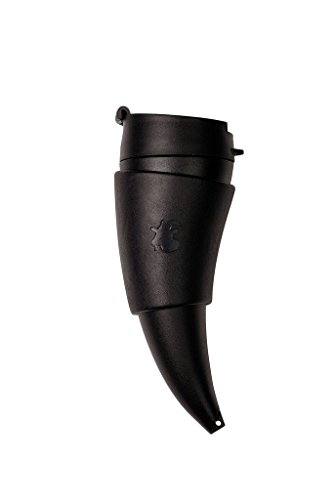 Goat Story Großer Kaffeebecher, 470 ml, schwarz, Echtleder